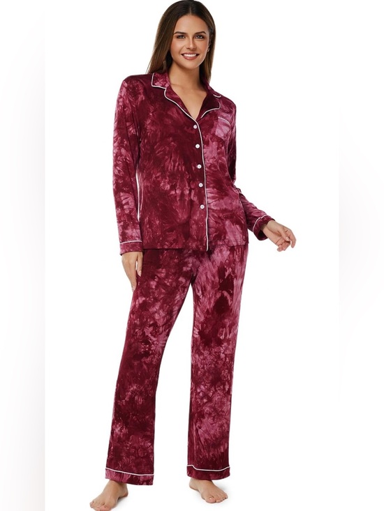 Other - Modal Tie-Dye Pajama Set in Burgundy, XL, NWT